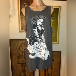 FATAL Clothing Mens Tank Top Rockabilly Pinup Tattoo California Size Large